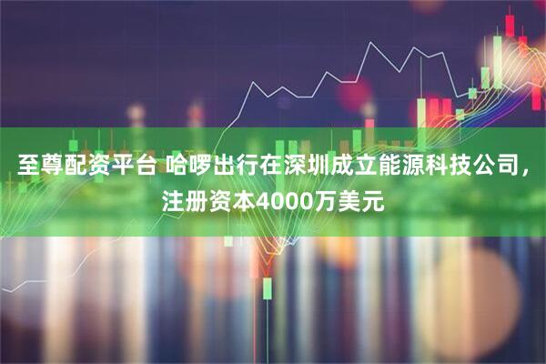 至尊配资平台 哈啰出行在深圳成立能源科技公司，注册资本4000万美元