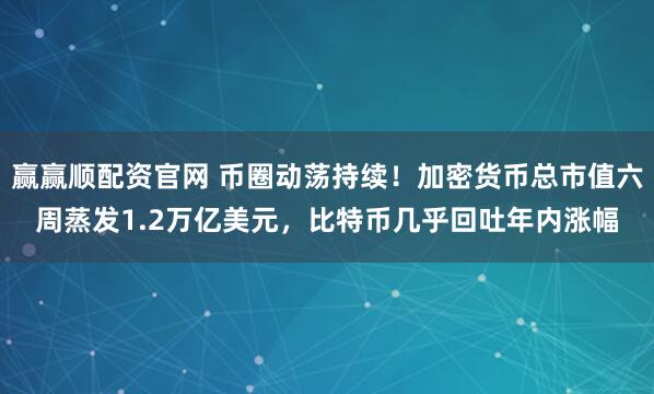 赢赢顺配资官网 币圈动荡持续！加密货币总市值六周蒸发1.2万亿美元，比特币几乎回吐年内涨幅